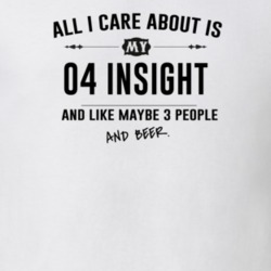 All I Care About Is My 04 Insight And Beer Funny T Shirt