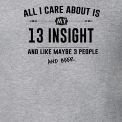 All I Care About Is My 13 Insight And Beer Funny T Shirt