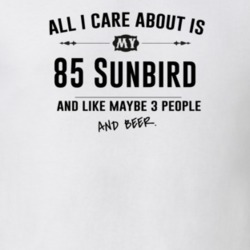 All I Care About Is My 85 Sunbird And Beer Funny T Shirt