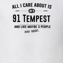 All I Care About Is My 91 Tempest And Beer Funny T Shirt