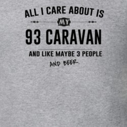 All I Care About Is My 93 Caravan And Beer Funny T Shirt