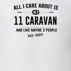 All I Care About Is My 11 Caravan And Beer Funny T Shirt