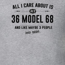 All I Care About Is My 36 Model 68 And Beer Funny T Shirt
