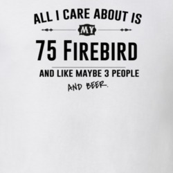 All I Care About Is My 75 Firebird And Beer Funny T Shirt