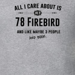 All I Care About Is My 78 Firebird And Beer Funny T Shirt