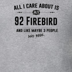All I Care About Is My 92 Firebird And Beer Funny T Shirt