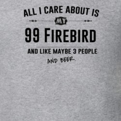 All I Care About Is My 99 Firebird And Beer Funny T Shirt