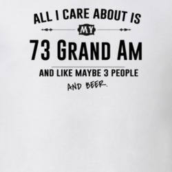 All I Care About Is My 73 Grand Am And Beer Funny T Shirt