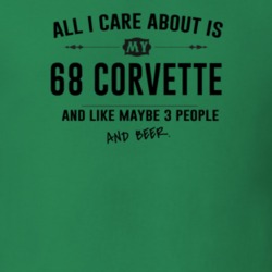 All I Care About Is My 68 Corvette And Beer Funny T Shirt