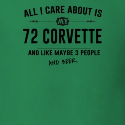 All I Care About Is My 72 Corvette And Beer Funny T Shirt