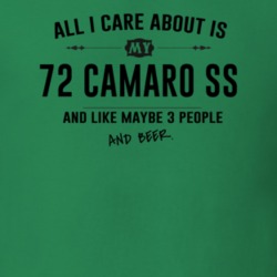 All I Care About Is My 72 Camaro Ss And Beer Funny T Shirt