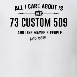 All I Care About Is My 73 Custom 509 And Beer Funny T Shirt