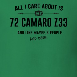 All I Care About Is My 72 Camaro Z33 And Beer Funny T Shirt