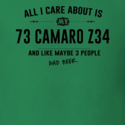 All I Care About Is My 73 Camaro Z34 And Beer Funny T Shirt