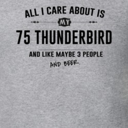 All I Care About Is My 75 Thunderbird And Beer Funny T Shirt