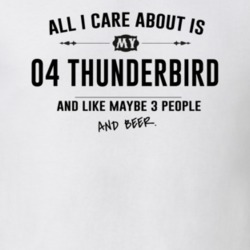 All I Care About Is My 04 Thunderbird And Beer Funny T Shirt