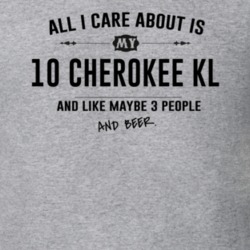 All I Care About Is My 10 Cherokee Kl And Beer Funny T Shirt