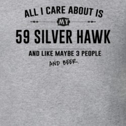 All I Care About Is My 59 Silver Hawk And Beer Funny T Shirt