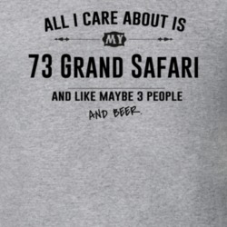 All I Care About Is My 73 Grand Safari And Beer Funny T Shirt