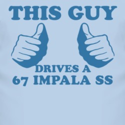 This Guy Drives A 1967 CHEVY IMPALA SS Car Lover T Shirt
