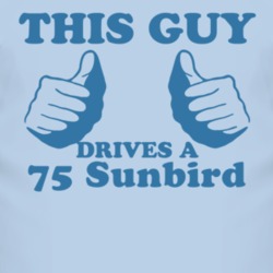 This Guy Drives A 1975 Pontiac Sunbird Car Lover T Shirt