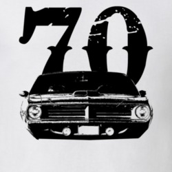 1970 Plymouth Barracuda Grill View With Year Faded Look Light T Shirt
