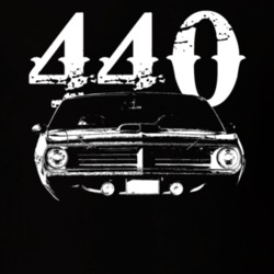 1970 Plymouth Barracuda Grill View With Engine Size Faded Look Dark T 