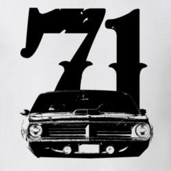 1971 Plymouth Barracuda Grill View Faded Look Light T Shirt