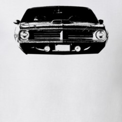 1971 Plymouth Barracuda Grill View Faded Look Light T Shirt