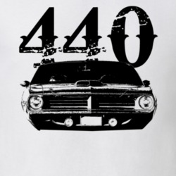 1971 Plymouth Barracuda Grill View With Engine Size Faded Look Light T