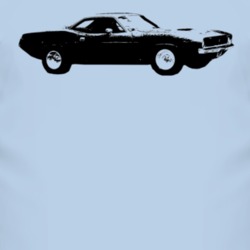 1971 Plymouth Barracuda Side View Faded Look Light T Shirt