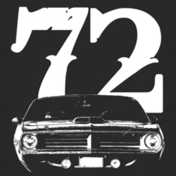 1972 Plymouth Barracuda Grill View Faded Look Dark T Shirt