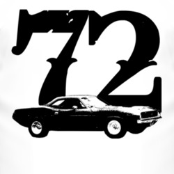 1972 Plymouth Barracuda Side View Faded Look Light T Shirt