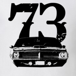 1973 Plymouth Barracuda Grill View With Year Faded Look Light T Shirt
