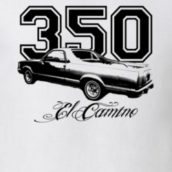1981 El C amino Side View Engine Size 350 Model Light Color Shirt