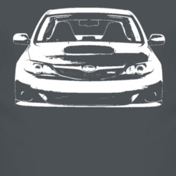 2010 Subaru Impreza WRX Grill View Faded Look Dark T Shirt