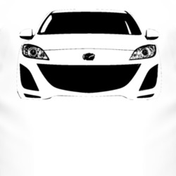 2011 Mazda 3 Grill View Faded Look Light T Shirt