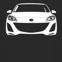 2011 Mazda 3 Grill View Faded Look Dark T Shirt