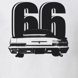 1966 Impala Rear View With Year Light Color T Shirt