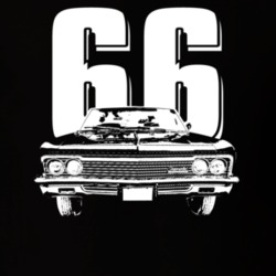 1966 Impala Grill View With Year Dark Color T Shirt