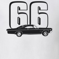 1966 Impala Side View With Year Light Color T Shirt