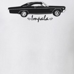 1966 Impala Side View With Model Light Color T Shirt