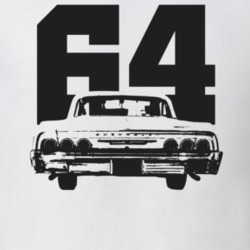 1964 Impala Rear View With Year Light Color T Shirt