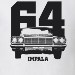 1964 Impala Grill View With Year and Model Light Color T Shirt