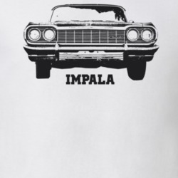 1964 Impala Grill View With Model Light Color T Shirt