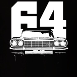 1964 Impala Grill View With Year Dark Color T Shirt
