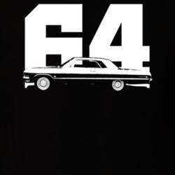 1964 Impala Side View With Year Dark Color T Shirt