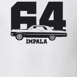 1964 Impala Side View With Year and Model Light Color T Shirt