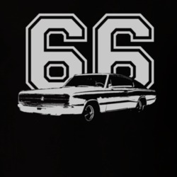 1966 DODGE CHARGER Side White Graphic Year T Shirt