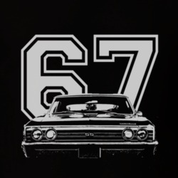 1967 CHEVELLE Grill White Graphic Year T Shirt